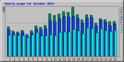 Hourly usage for October 2014