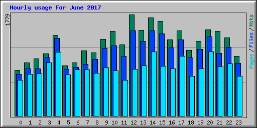 Hourly usage for June 2017