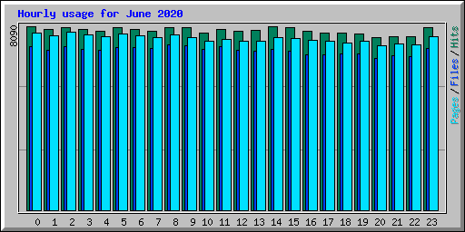 Hourly usage for June 2020