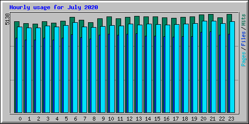 Hourly usage for July 2020