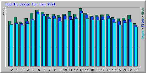 Hourly usage for May 2021