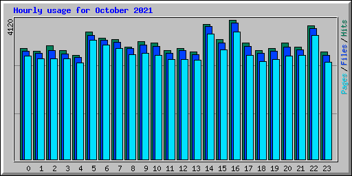 Hourly usage for October 2021