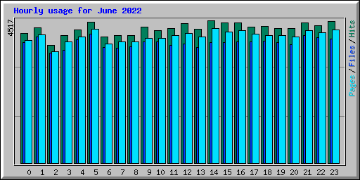 Hourly usage for June 2022
