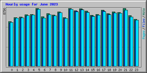 Hourly usage for June 2023
